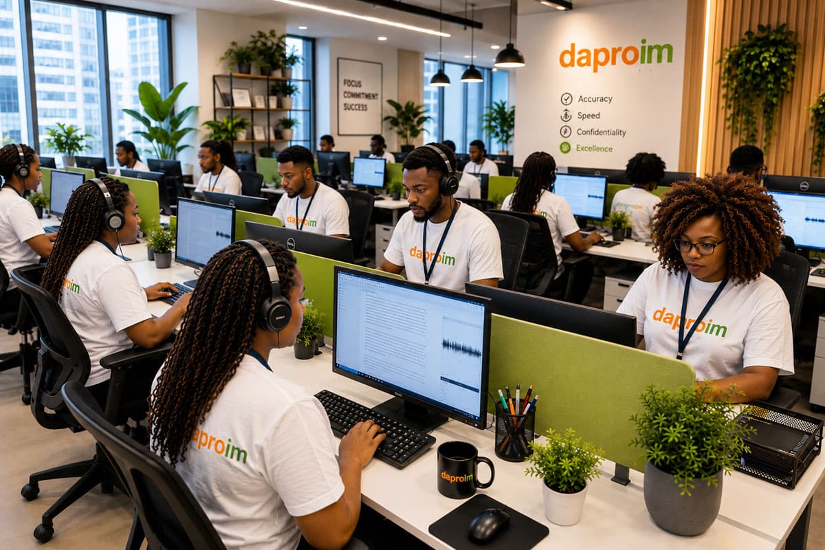 Daproim Africa BPO and IT delivery team working together.